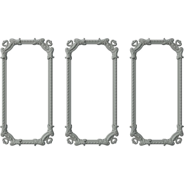 Ekena Millwork 24-in. W x 48-in. H Devon Rope Panel Moulding Kit Triple Panel PMLKDE24X48C - main